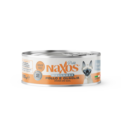 NAXOS CAT STERILIZED - kurczak i przepiórka - puszka dla kotów sterylizowanych 85g