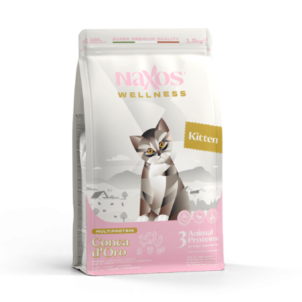 NAXOS CAT KITTEN - kaczka, kurczak, indyk - karma dla kociąt 1,5 kg