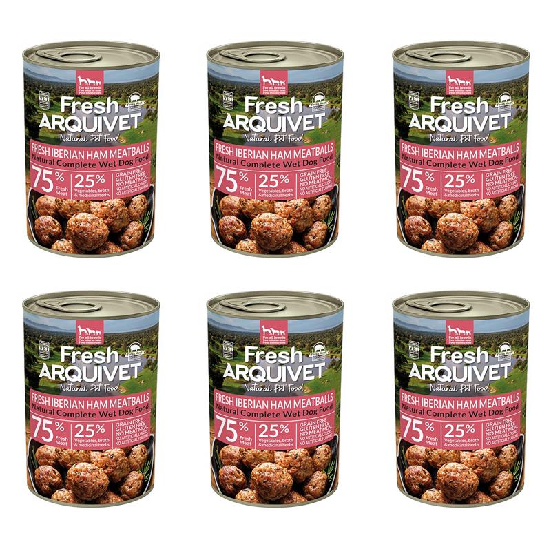 Arquivet Fresh klopsiki z szynką iberyjską, słodkimi ziemniakami i brokułami 6x400g