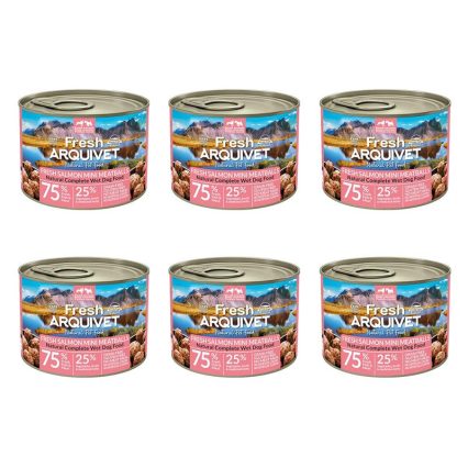 [Zestaw] Arquivet Fresh MINI klopsiki z łososiem, marchewką i  groszkiem 6x200g